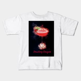 Strawberry Daiquiri Drink Happy Hour Party Kids T-Shirt